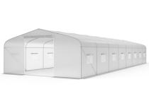 Tunel foliowy metalowy z podwójnymi drzwiami 4x12m Jasmin – biały