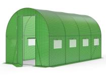 Tunel foliowy metalowy 2x4m z metalowymi drzwiami – zielony