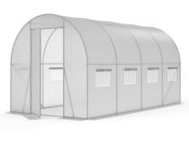 Tunel foliowy z metalowym stelażem i drzwiami 2x4m – biały