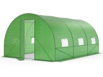 OUTLET - Tunel foliowy metalowy 3x4,5m z metalowymi drzwiami – zielony