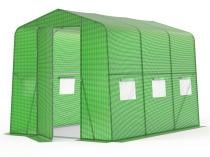 Tunel foliowy z metalowym stelażem 2x3m z drzwiami na zawiasach - Jasmin – zielony