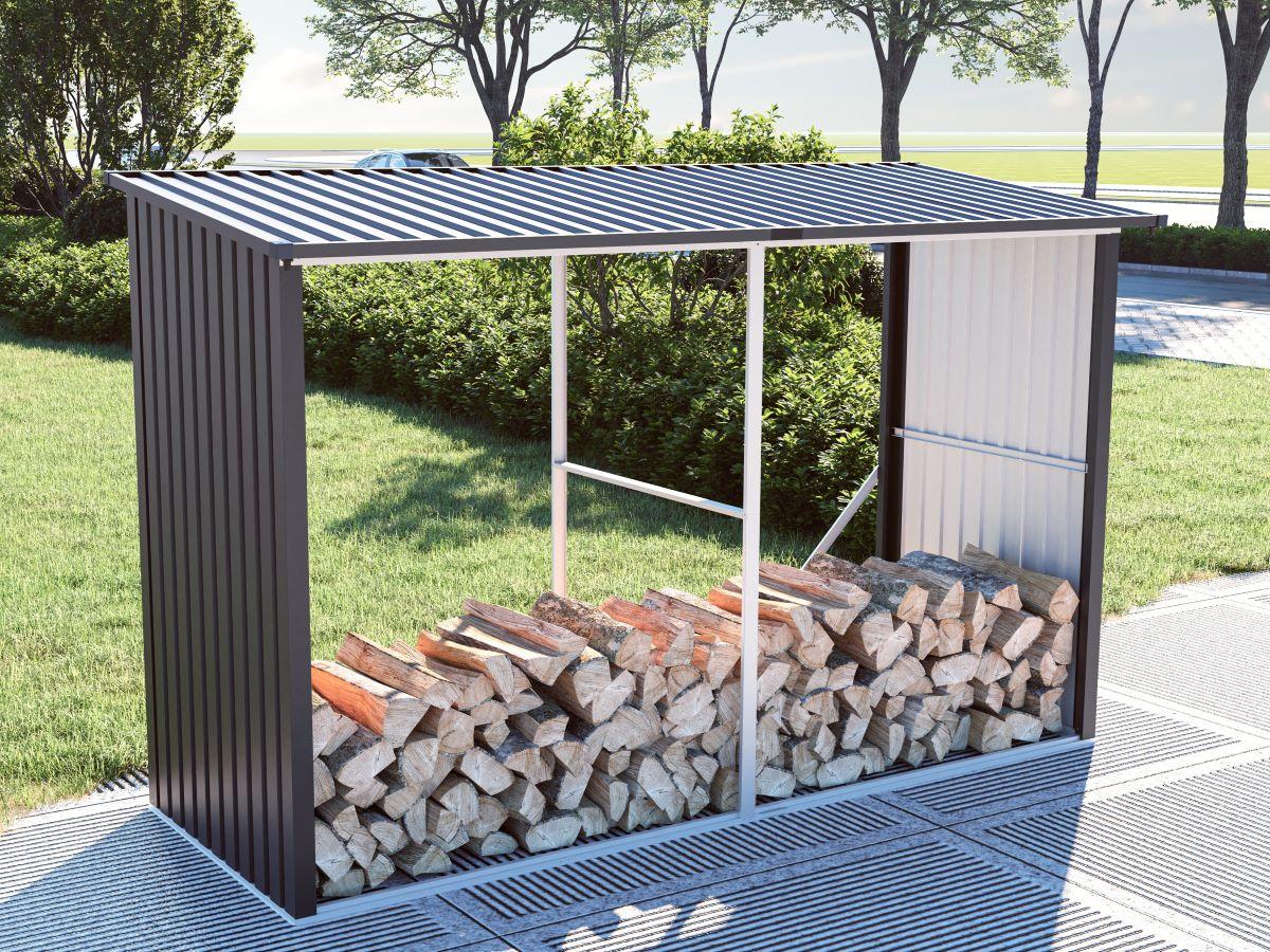 Nowoczesna drewutnia na drewno