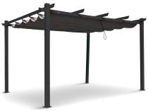 Antracytowa pergola tarasowa 4x4 aluminium Kirn Szary