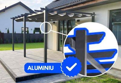pergolă de terasă din aluminiu