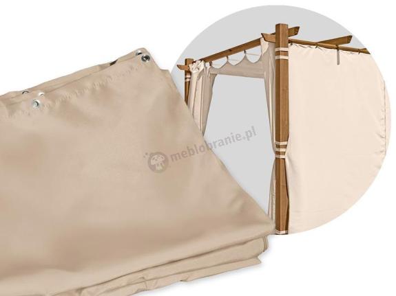 Komplet zasłon bocznych do pergoli 4x4 - Cream Wood