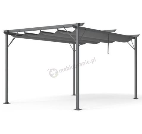 Nowoczesna antracytowa pergola tarasowa 3x4 - Niro Grey