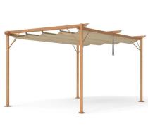 Drewnopodobna pergola ogrodowa 3x4 Niro - Cream Wood