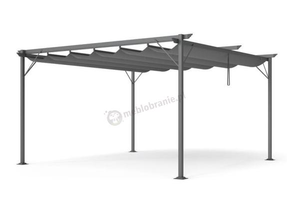 Antracytowa metalowa pergola tarasowa 4x4 wolnostojąca - Niro Grey