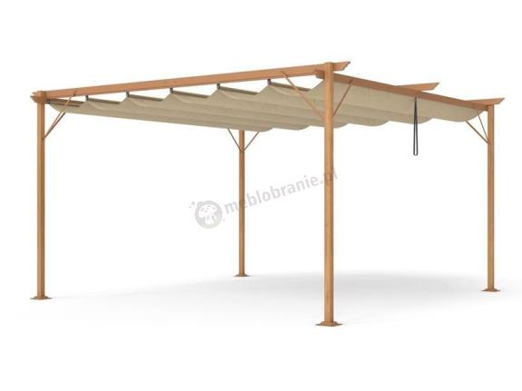 Zadaszenie tarasu 4x4 pergola Niro imitacja drewna - Cream Wood