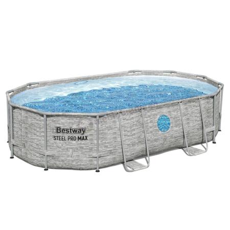 OUTLET - Basen stelażowy 56946 BESTWAY 488x305x107cm Steel Pro Max Splashview