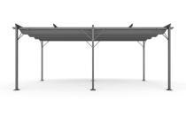 Grafitowa pergola tarasowa 3x5,5 z materiałowym dachem - Niro Grey