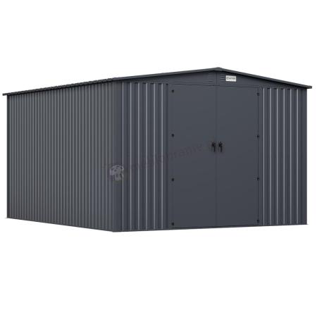 Metalowa szopa ogrodowa Hartt Plus 300x360x205cm drzwi na zawiasach - Antracyt A16