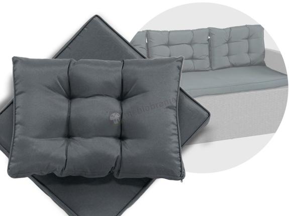Komplet poduszek do sofy trzyosobowej Topiano - 1x siedzisko 3x oparcie – Grey