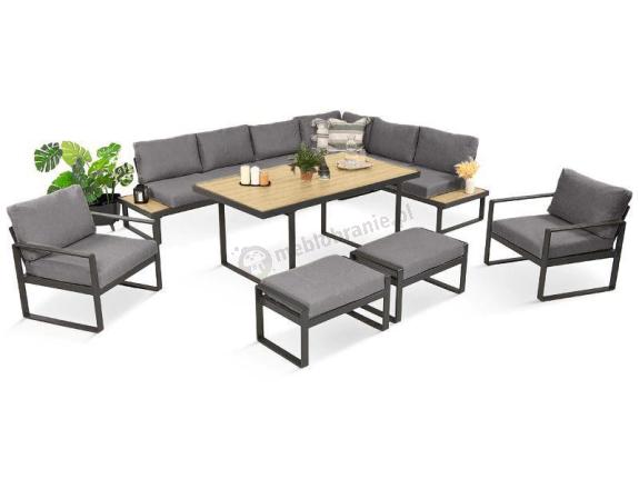 OUTLET - Narożnik modułowy 280x220cm ze stołem obiadowym i 2 fotelami Panaon GW