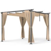 Pergola ogrodowa z zasłonami 3x3 Niro - Cream