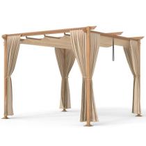Pergola tarasowa 3x3 Niro z zasłonami - Cream Wood