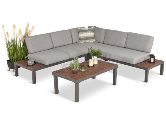 Nowoczesny narożnik modułowy 222x222cm Calamba Corner - Light Grey