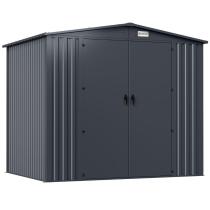 Schowek ogrodowy blaszany Hartt Plus 240x180x205cm - z drzwiami na zawiasach - Antracyt A16