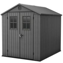 Keter Darwin 6x8W 190x244cm grafitowy domek, podwójne drzwi z oknami (4,6m2)