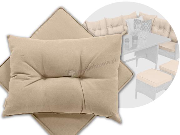 Zestaw poduszek do mebli ogrodowych Perata Corner + 2 fotele - 8x siedzisko 9x oparcie - Beige