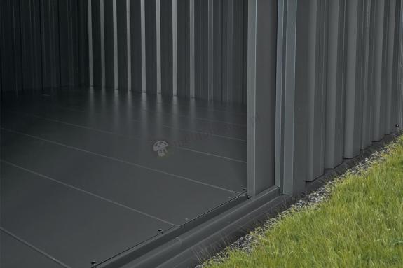 Metalowa podłoga do domku narzędziowego Hartt 240x120 cm z przesuwnymi drzwiami - Antracyt A16
