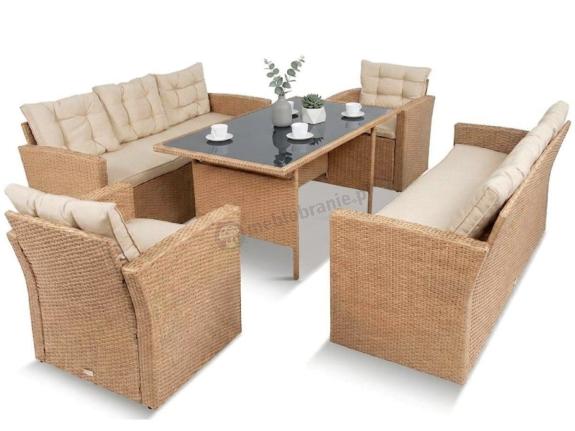 OUTLET - Duży komplet technorattanowy Topiano Grande Nature Select