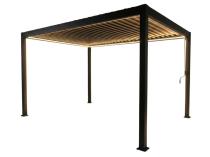 Pergola ogrodowa z oświetleniem LED 2x4 wolnostojąca Nefir 2.0 2x4 LED - Antracyt, Gartwerk