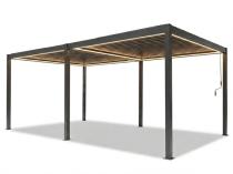 Pergola ogrodowa metalowa 4x5 wolnostojąca Nefir 2.0 4x5 LED - Antracite, Gartwerk