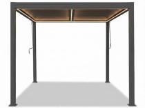 Nowoczesna pergola tarasowa z oświetleniem LED 3x4 Lufel 2.0 - Antracite, Gartwerk