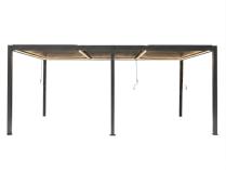 Grafitowa pergola aluminiowa Lufel 4x5 LED - Antracite 2.0