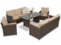 Komplet mebli ogrodowych z sofami Cofete Grande – Brown Cofete 2.0