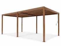 Duża pergola wolnostojąca 4x5 Nefir 2.0 drewnopodobna - Woodlook