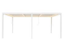 Aluminiowa pergola ogrodowa z oświetleniem LED 4x5 Lufel 2.0 White