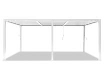 Aluminiowa pergola tarasowa z lamelowym dachem 4x6 Lufel 2.0 White