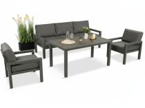 Nowoczesny zestaw mebli z wysokim stołem Calamba Dining - Antracite