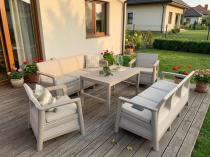 Zestaw ogrodowy dla 8 osób z podnoszonym stołem Scali Grande Beige