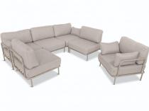 Meble modułowe na taras w stylu loft Salve Beige Cashmere 5 Plus