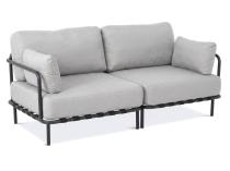 Nowoczesna sofa dwuosobowa modułowa Salve Chrome