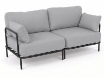 Nowoczesna sofa dwuosobowa modułowa Salve Chrome