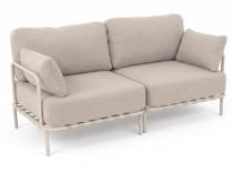 Dwuosobowa sofa ogrodowa modułowa Salve Beige Cashmere - 2 elementy