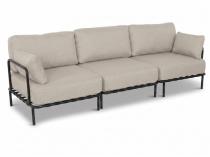 Beżowa sofa modułowa do ogrodu dla 3 osób Salve Beige