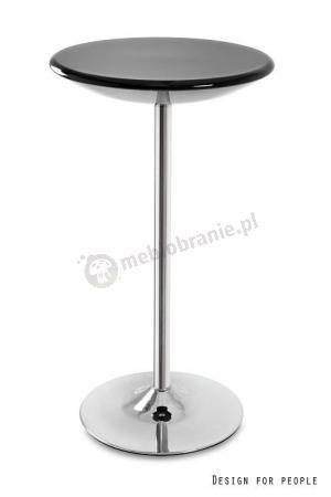 Czarny wysoki stolik Round 60 cm nowoczesny